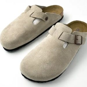 Birkenstock Boston BS Taupe 41 New shoes clogs slip-ons men’s women’s suede